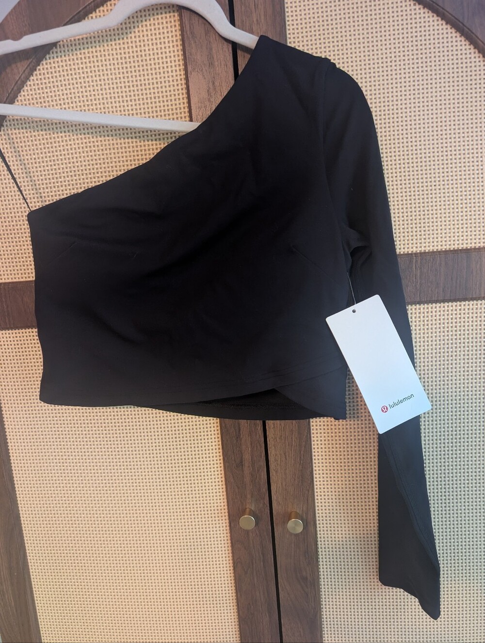 lululemon Asymmetrical One-Sleeve Black Top